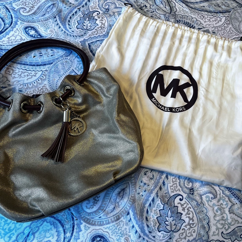 Michael Kors vintage Metallic Gold Shoulder Bag